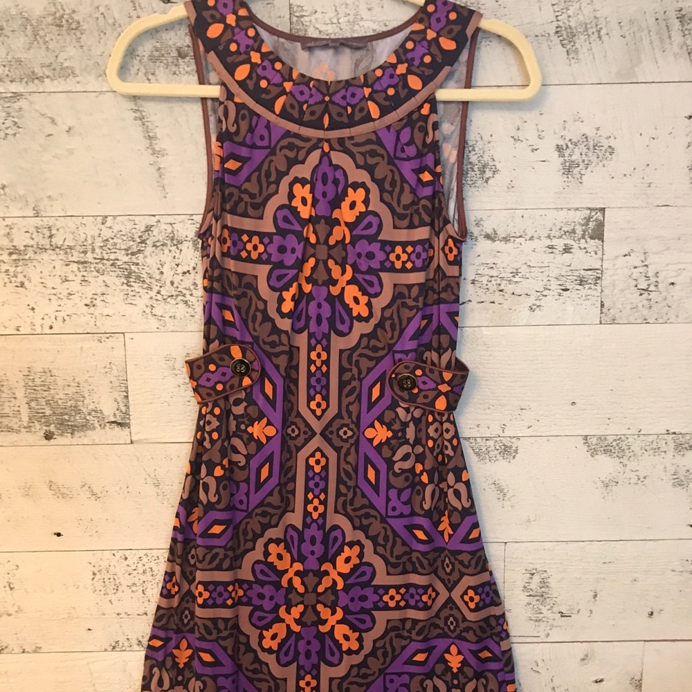 Hale Bob size 0 pattern silk dress